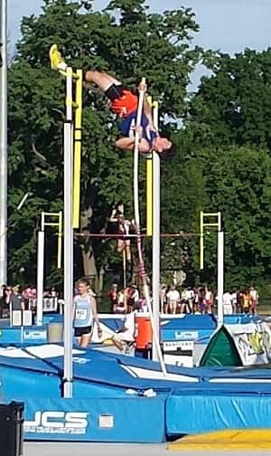 Cody Gregory's vault of 12' was good for 5th in the state.
