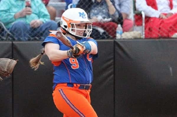 Region 1 Player of the Year, Abby Fiessinger, at the plate against McCracken County this season.