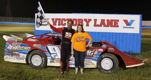 Terry English won the Late Model event at KLMS Saturday.