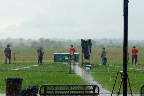 Shooters had to withstand downpours in Saturday's 200 singles championships.