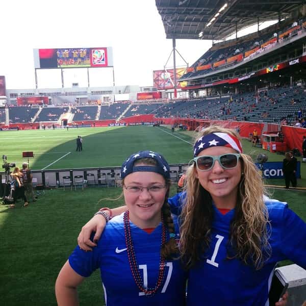 Savana and Jessie Brewer at the FIFA World Cup in Winnepeg, Canada.