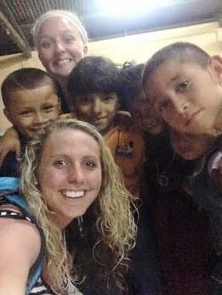 Savana, in Nicaragua on Sunday, enjoying time with the children.
