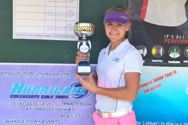 Hallie Riley was all smiles following her Hurricane Junior Golf Tournament win in Owensboro.