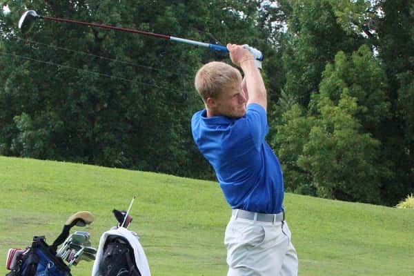 Senior D.J. Pigg has led the Marshals with the low round in their first two regular matches of the season.