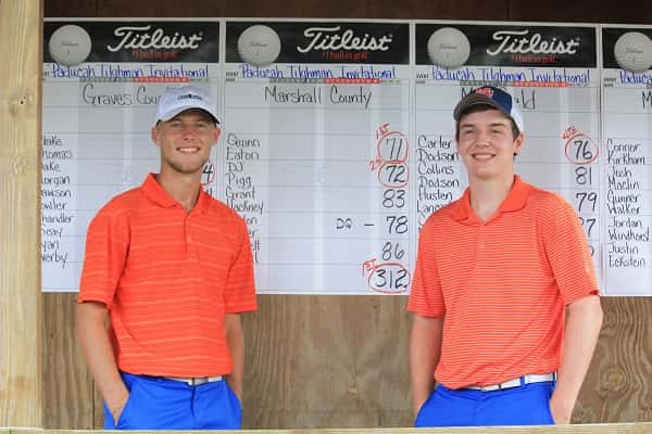 Quinn Eaton (right) and D. J. Pigg placed 1st and 2nd at the Paducah Tilghman Invitational.