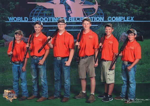Jackson Purchase Clay Crushers pictured (L-R): Caleb Pahl, Ty Moore, Nathan Hartsell, Noah Williams, Travis Coursey, Drew Wyatt. They are coached by Vernon Anderson and Kenny Wyatt.