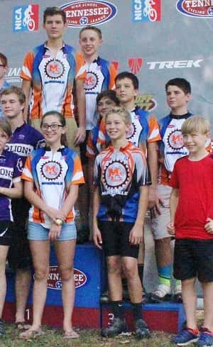 Marshall's middle school riders being recognized along with the entire middle school field.
