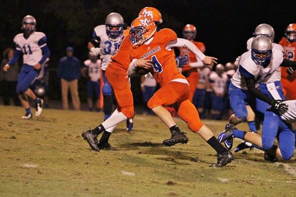 Colton Lampley ran for a 38 yard touchdown on this play against Graves County.