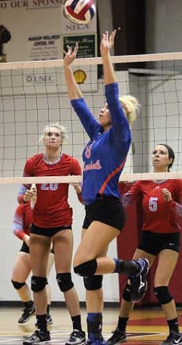 Setter Paige Henson is a key player in the Lady Marshals offense.