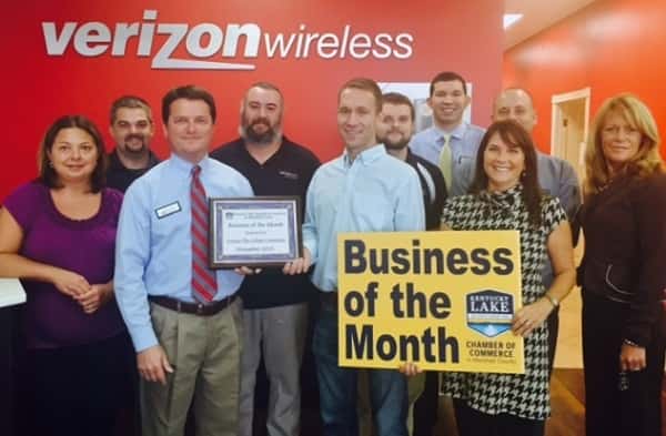 Those in attendance at the presentation were: L to R:  Jennifer Slimp, Nathan Joyce, Steve Fisk-Chamber Board, Josh Cannup, Treston Smith-Owner, Jerry Dockery, Cole Arnel, Chrystal Bailey, Joshua Vied, and MaryBeth Wray.