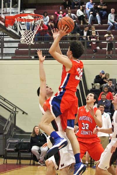 Aaron Reed making this basket in the Marshals overtime loss Friday to McCracken County.