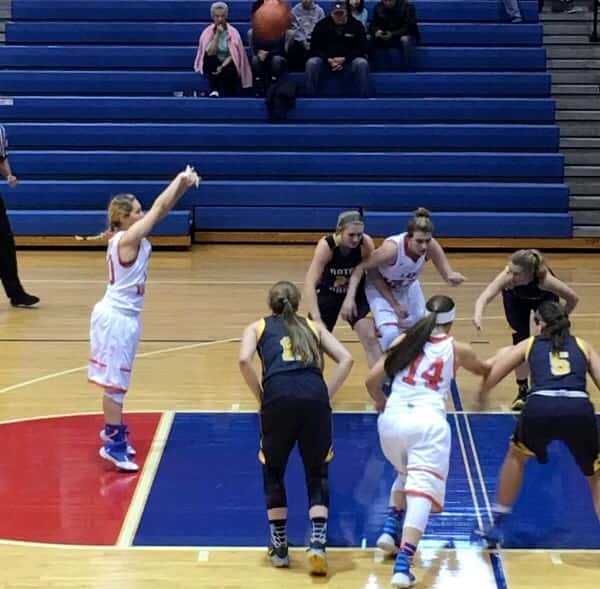 Nikki Fehrenbacher at the free throw line in Monday's LaRosa's Holiday Classic game against Notre Dame.