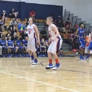 Dylan Walters (31) and Brady Morgan (23) during the Marshals game against Bartram Trail.