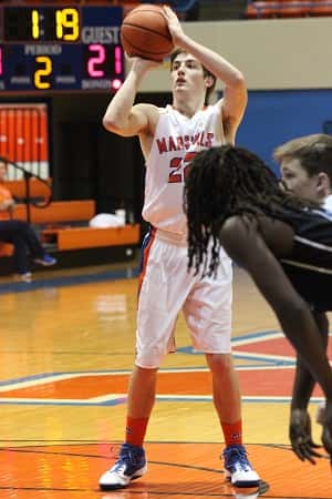 Skyler Smith scored 12 of the Marshals points, hitting 5 of 6 at the free throw line.