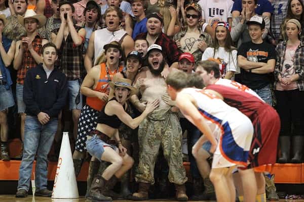 The O-Zone did their best to distract McCracken County's free throw shooters in Monday's game.