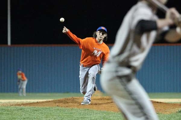 Senior Trace Colson on the mound during Tuesday's scrimmage against Muhlenberg County.