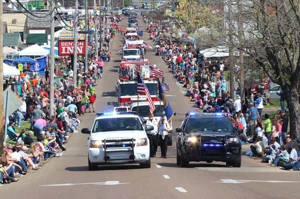 The 173rd Tater Day Parade headed up Main Street on Monday in Benton.