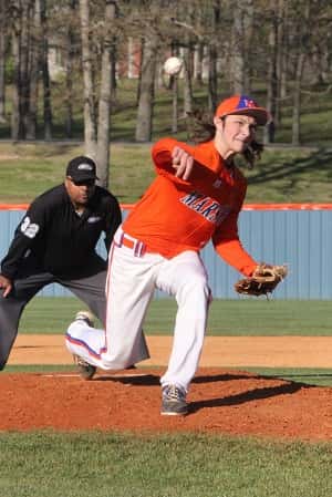 Trace Colson got the win for the Marshals in five innings of work, striking out 7 batters.