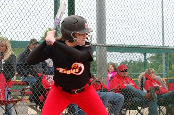Tristan Sanders had 2 RBI's in the Lady Eagles game against Livingston Central.