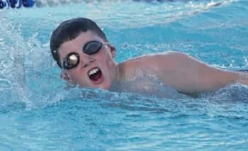 Jacob Wilson competing in an 11-12 Freestyle event.