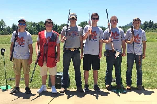 Members of the Marshall County Trap Team at the State Tournament (L-R) Travis Coursey, Teddy Wynn, Garrett Davidson, Garrett Hurley, Montgomery Scott and Ty Moore.
