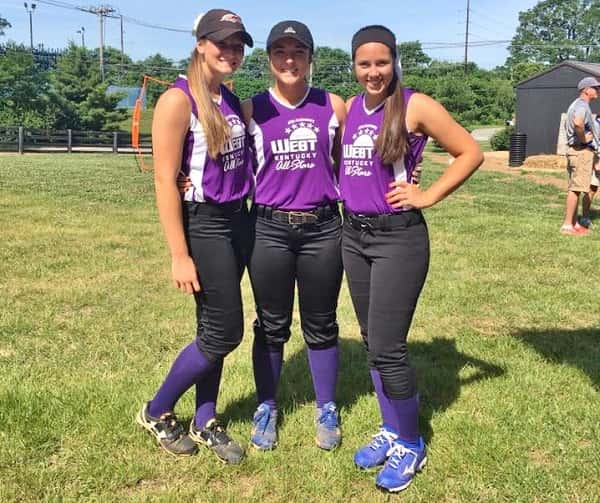 Representing Region 1 on the West All-Star junior team (L-R) Kalli Harris (McCracken County), Lexee Miller and Payton Smothers from Marshall County.