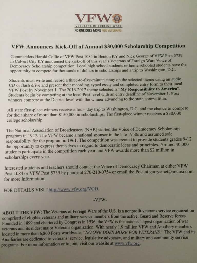 VFW Competition Poster