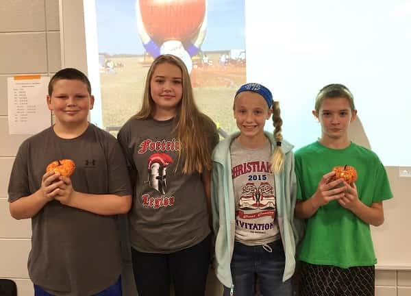 Pictured (L-R) Luke Jones, Ashley Bremmerkamp, Alexis Minter, and Kaleb Puckett