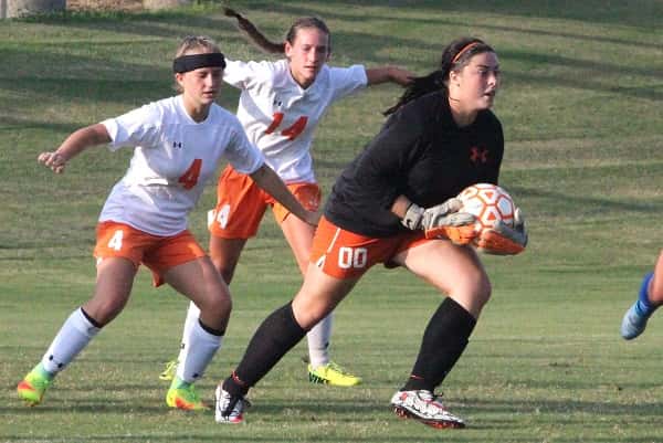 Lady Marshal keeper Allie Fiske, had 12 saves against Owensboro Catholic and 9 against Daviess County in Saturday's Lady Marshal Classic.