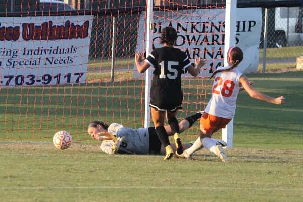 Bailie Wood put the Lady Marshals on the board just seconds into the 2nd half with this goal.