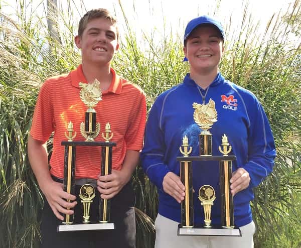 Jay Nimmo won the KPGA Middle School State Championship and Savannah Howell placed 3rd Saturday in Louisville at the Quail Chase Golf Course.