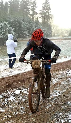 Riders battled extremely tough conditions during Saturday's Cross Country race at Snowshoe.