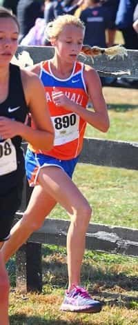 Alexia Minter during the Class 3A girl's race.