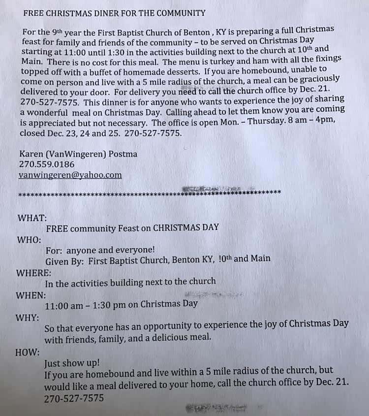 Christmas Dinner Release