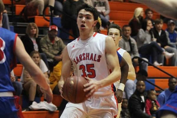 Aaron Reed led the Marshals with 20 points in their 96-52 win over Carlisle County.
