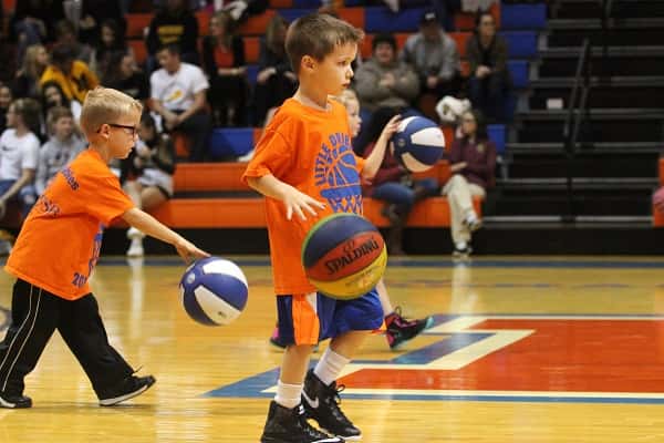 The Marshall County Little Dribblers performed during last week's home games against Murray.