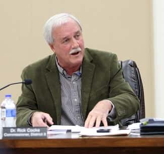 Commissioner Rick Cocke was opposed to a budget amendment discussed at Tuesday's meeting.