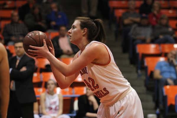 Hannah Langhi led the Lady Marshals against Hopkinsville with 20 points and 14 rebounds.