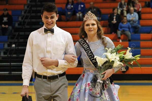 2017 Homecoming Queen and King, Miyah Davis and Tristen Prange.