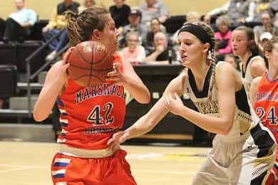 Hannah Langhi (42) and Maddie Waldrop (21) led their teams in scoring with 14 for Langhi and 16 points from Waldrop.