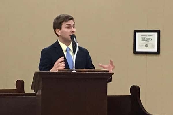 Benton City Attorney Zach Brien addressed the Fiscal Court Tuesday about the Interlocal Agreement between the county and the city.