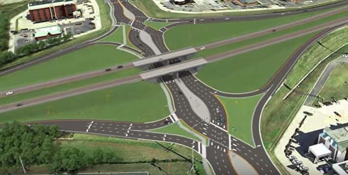 Drivers react positively to double crossover diamond interchange