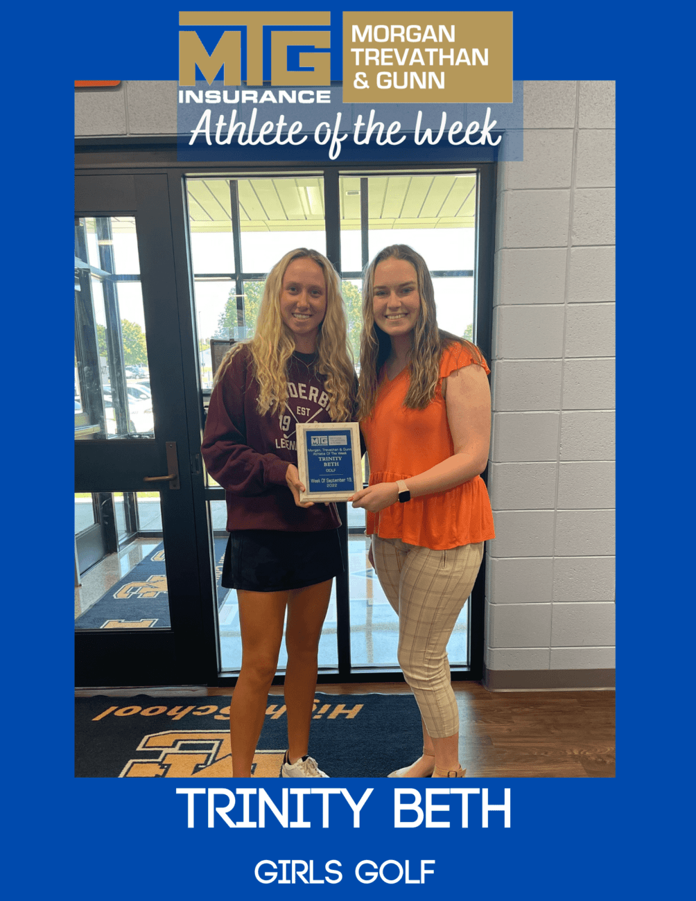 MTG Insurance Athlete Of The Week: Trinity Beth | Marshall County Daily.com