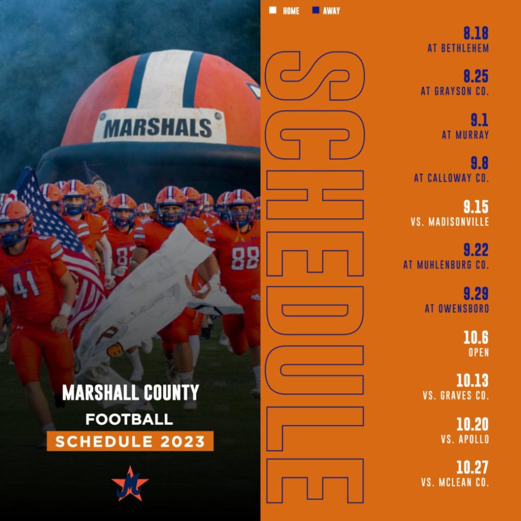 Marshall County Football Fall 2023 Schedule Marshall County
