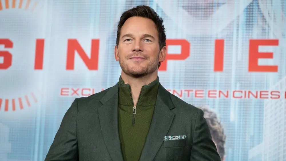 US actor Chris Pratt attends the "Sin Piedad" (Mercy) photocall at Four Seasons Hotel on January 09^ 2026 in Madrid^ Spain.