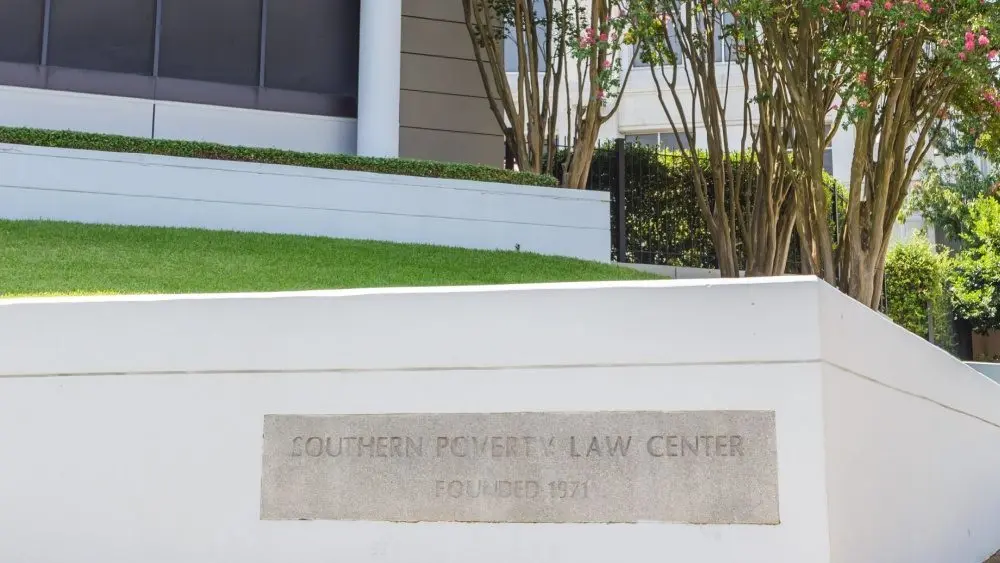 Southern Poverty Law Center: Cornerstone of the controversial and newsworthy Southern Poverty Law Center in downtown Montgomery^ Alabama. MONTGOMERY^ ALABAMA - JULY 22^ 2019