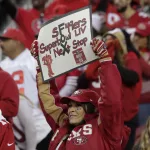 NFC Championship Packers 49ers Football: Fans cheer during the first half of the NFL NFC Championship football game between the San Francisco 49ers and the Green Bay Packers Sunday, Jan. 19, 2020, in Santa Clara, Calif. (AP Photo/Matt York)