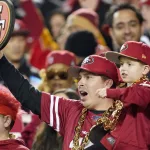 NFC Championship Packers 49ers Football: San Francisco 49ers fans watch during the second half of the NFL NFC Championship football game between the 49ers and the Green Bay Packers Sunday, Jan. 19, 2020, in Santa Clara, Calif. (AP Photo/Tony Avelar)