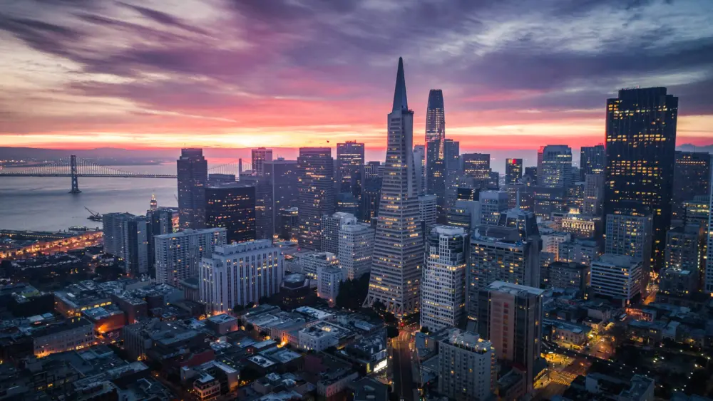 sanfranciscoskylinewithdramaticcloudsatsunrisecaliforniausa