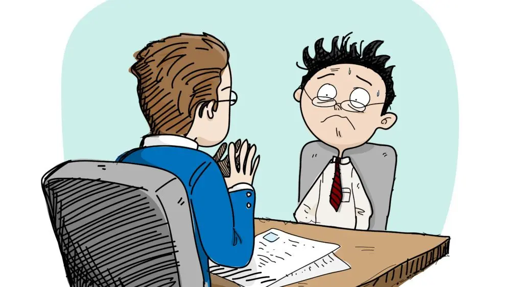 jobinterviewahanddrawnvectordoodleillustrationofa